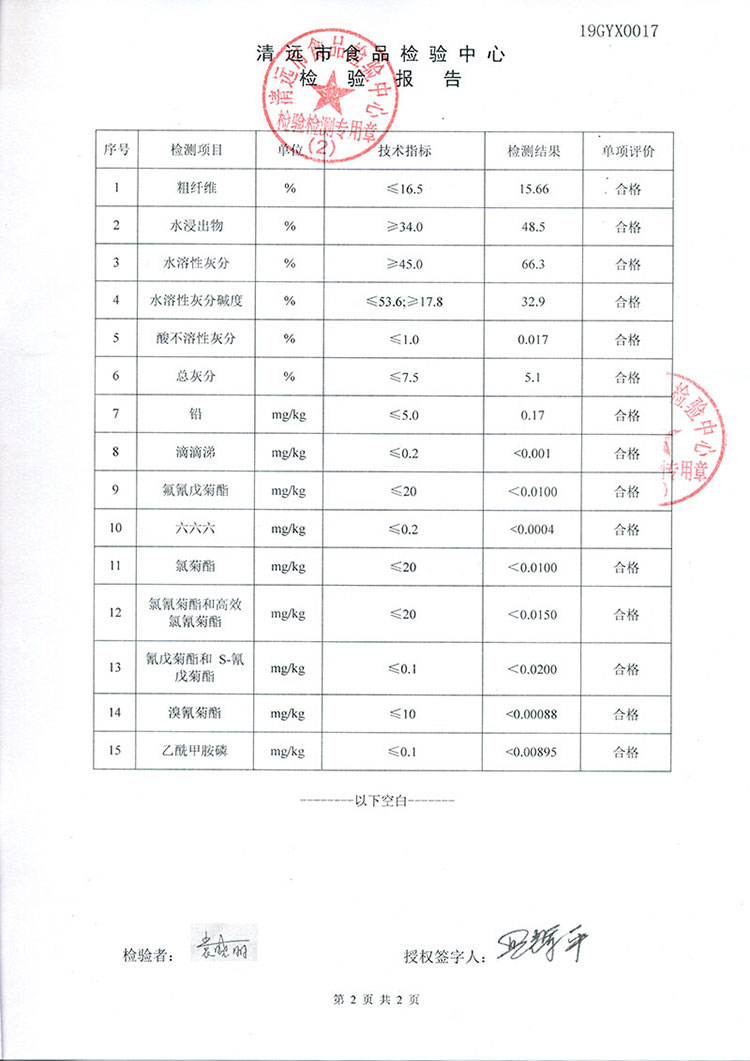 向天湖高山烏龍綠茶檢驗檢測報告書